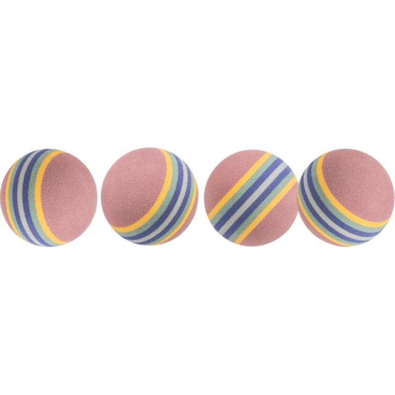 Rotaļlieta kaķiem : Trixie Set of Rainbow Balls 4gab, 4cm