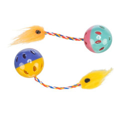 Rotaļlieta kaķiem : Trixie Set of Ratting Balls with Tails 4cm, 2 gab.