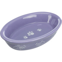 Bļoda dzīvniekiem, keramika : Trixie Cat bowl, oval, ceramic, 0.2l/15cm*10cm/1gab