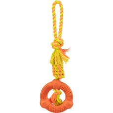 Rotaļlieta suņiem - Trixie Denta Fun Ring on a Rope  ø 12/41 cm