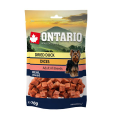 Gardums suņiem - Ontario Dog Duck Dice Small, 70gr.