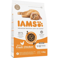 Sausā barība kaķēniem – IAMS CAT KITTEN CHICKEN, 1.5 kg