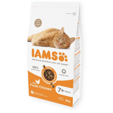 Sausā barība kaķiem - IAMS CAT SENIOR CHICKEN, 2 kg