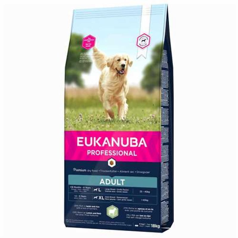 Sausa barība suņiem - Eukanuba Adult Large Lamb and Rice, 18 kg