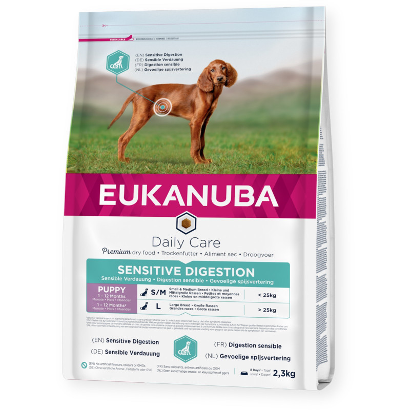 Sausa barība suņiem - Eukanuba Daily Care for puppies with sensitive digestion 2,3kg