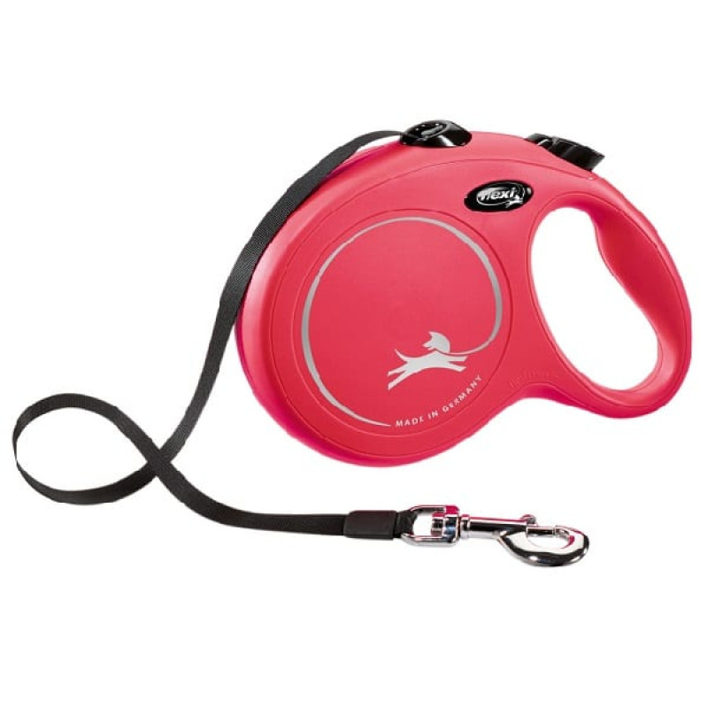 Inerces pavada suņiem : Trixie Flexi New Classic, tape leash, XS: 3 m, red