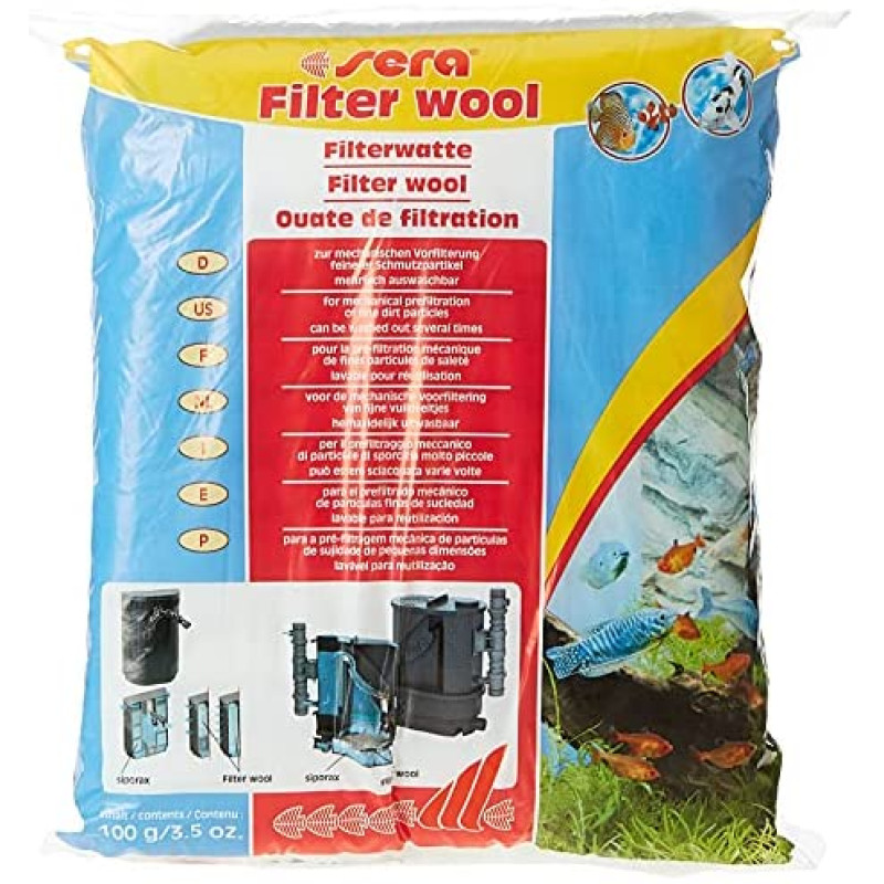 Filtrējoša vate akvārijam : Sera Filter wool, 100g