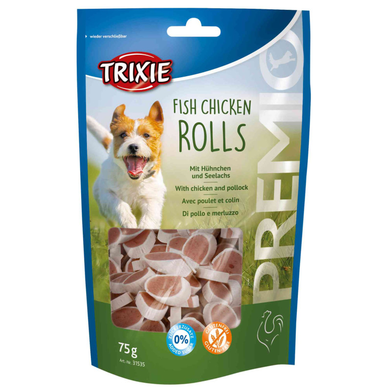 Gardums suņiem : Trixie Chicken and Pollock Snack  75g.