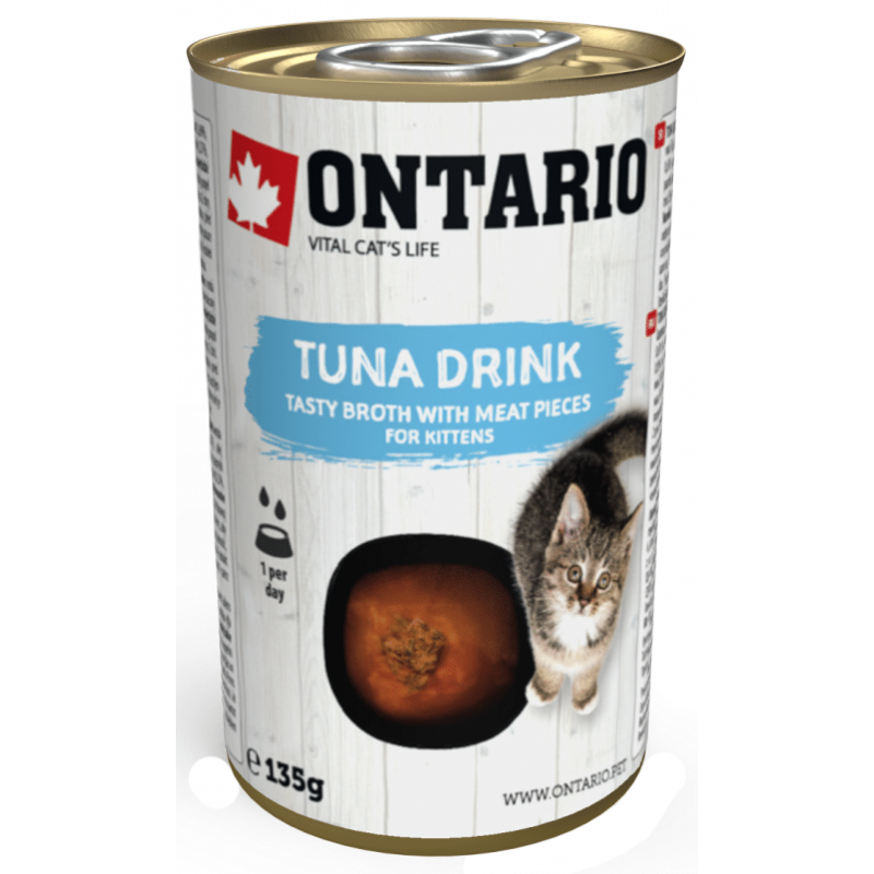 Konservi kaķēniem – Ontario Drink Kitten Tuna, 135 g