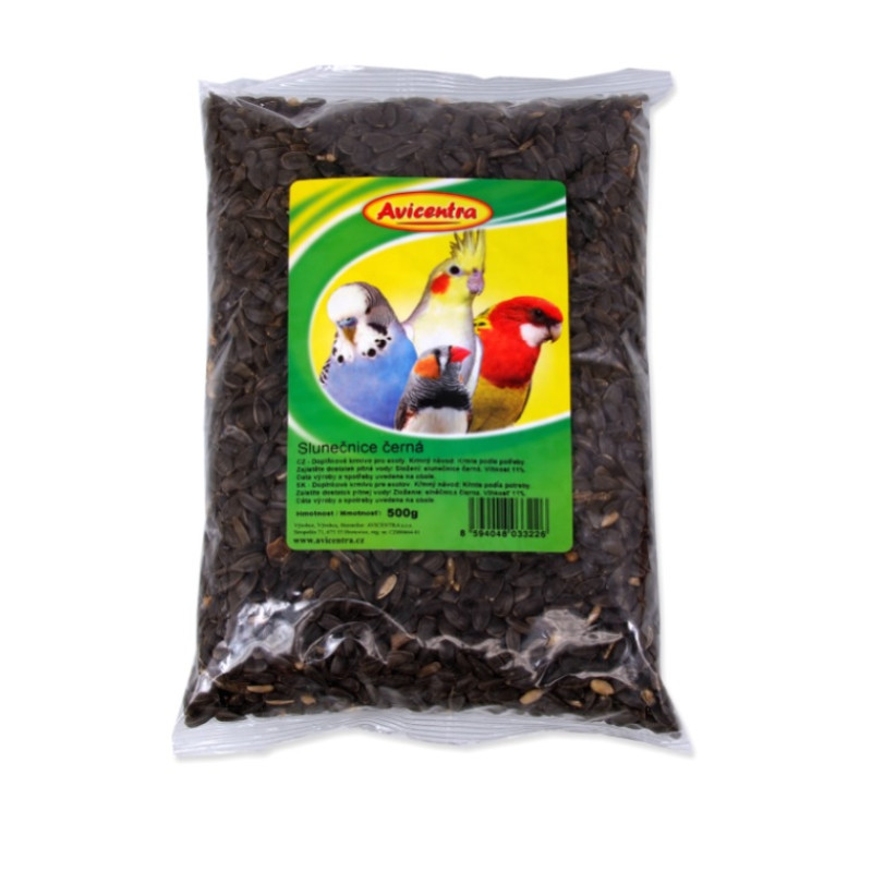 Papildbarība putniem – Avicentra Sunflawer black 0.5kg