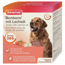 Vitamīnizēta papildbarība - Beaphar Mutton Fat Treats Salmon 245 gr