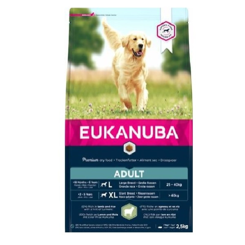 Sausa barība suņiem - Eukanuba Adult Large Lamb and Rice, 12 kg