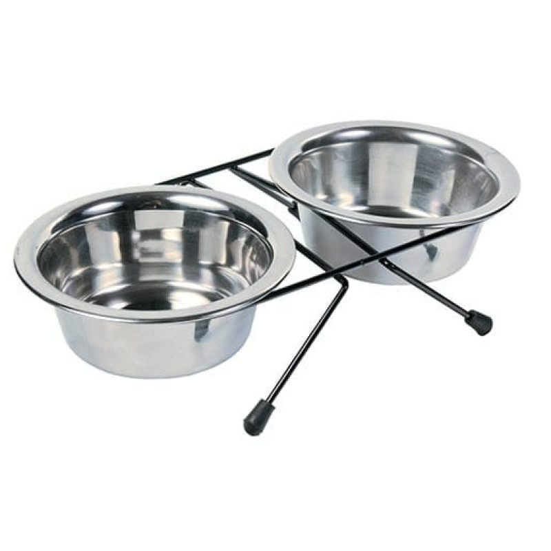 Paliktnis ar blodām - Trixie Eat on Feet Bowl Set, 2*0.45l/13cm