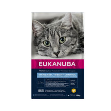 Sausā barība kaķiem - Eukanuba CAT Adult STERILISED / WEIGHT CONTROL Chicken 10KG
