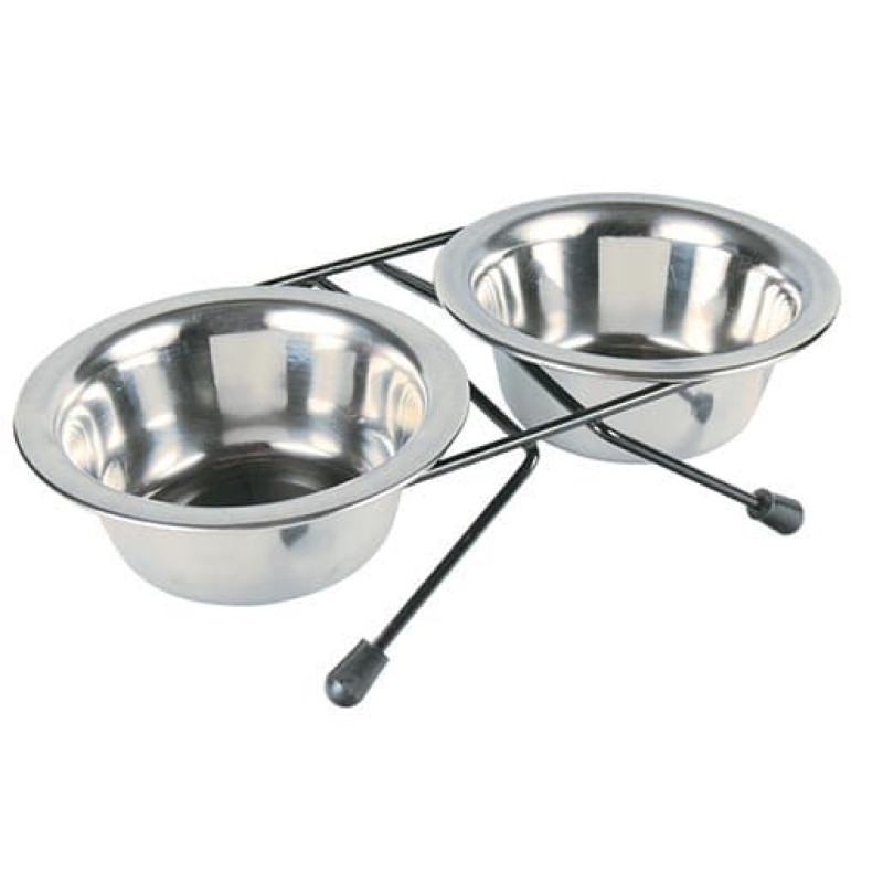 Paliktnis ar blodām : Trixie Eat on Feet Bowl Set, 2*0.2l/10cm