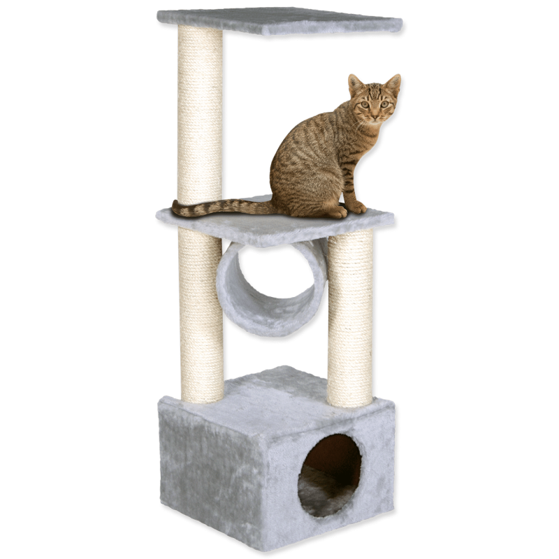 Mājiņa kaķiem : Placek Cat Scratching Tree Tamara 36*36*109cm, grey