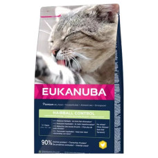 Sausā barība kaķiem - Eukanuba CAT Adult HAIRBALL CONTROL Chicken 10KG