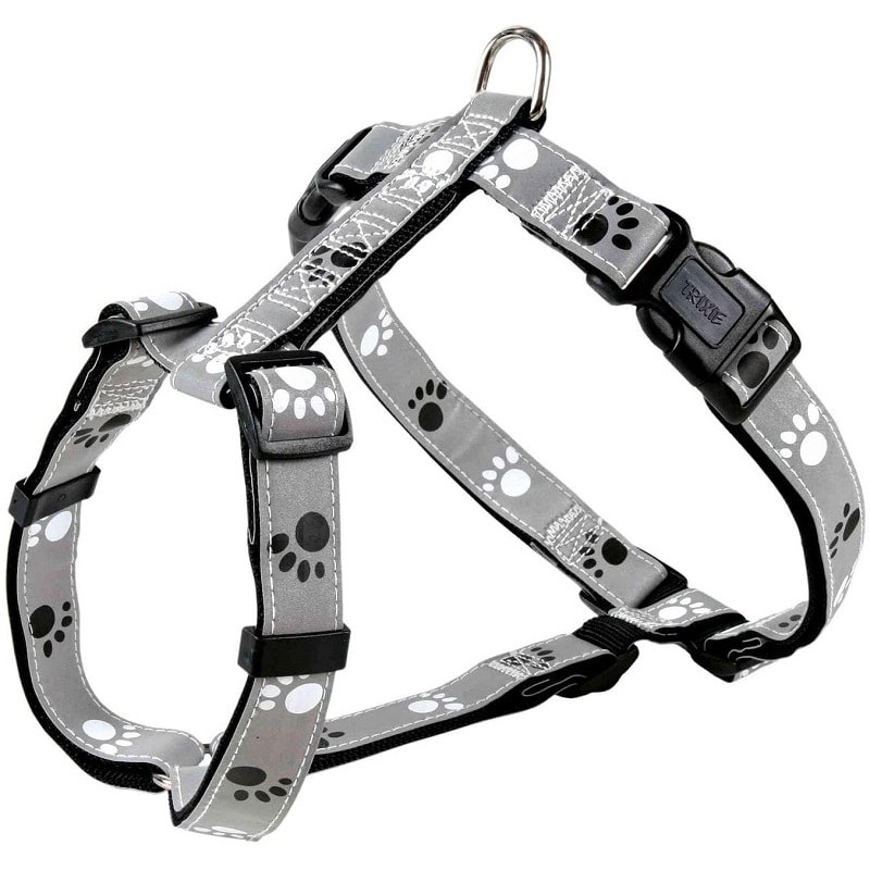 Krūšu siksna - Trixie Silver Reflect H-Harness "M-L", 50-75cm/25mm