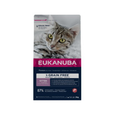 Sausā barība kaķēniem - Eukanuba CAT KITTEN GRAIN FREE Salmon 2KG