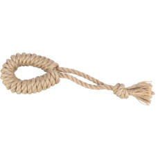 Игрушка для собак (веревка) - Trixie Playing rope with ring, hemp/cotton, 32 cm