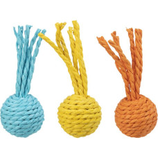 Rotaļlieta kaķiem : Trixie Rattle ball, paper rope, ø 4 × 11 cm, 1 gab