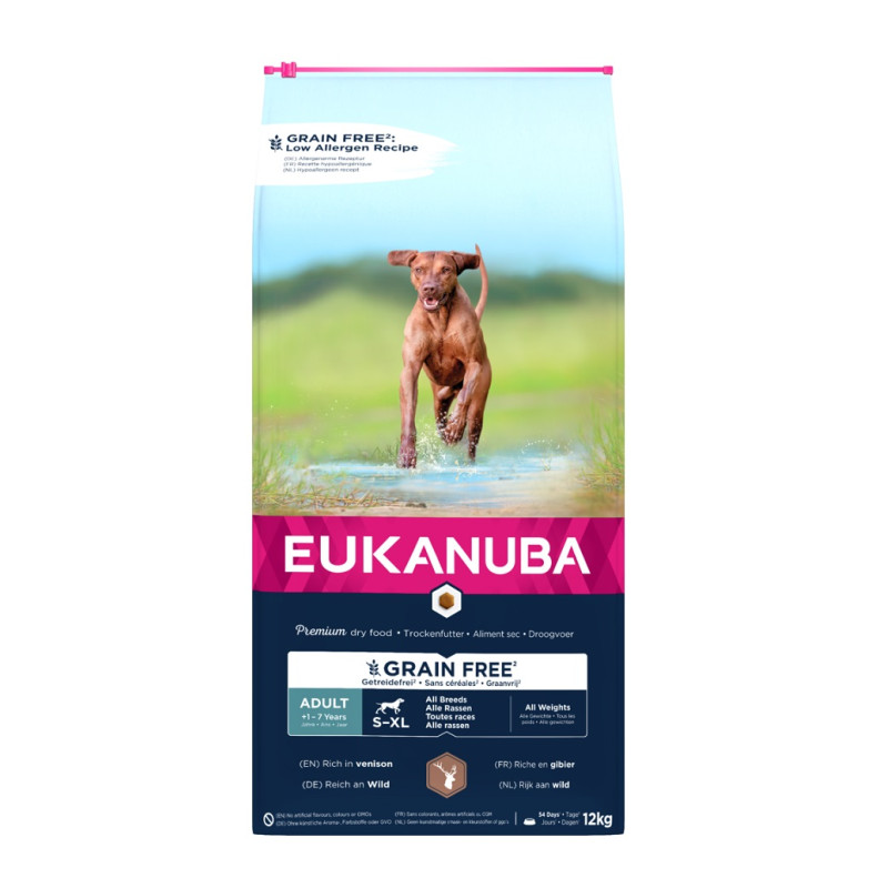 Sausa barība suņiem - Eukanuba Adult All Venison Grain Free, 12 kg