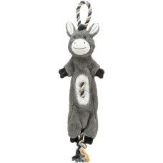Plīša rotaļlieta - Trixie Donkey, plush/rope, recycled, 66 cm