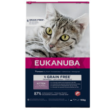 Sausā barība kaķēniem - Eukanuba CAT KITTEN GRAIN FREE Salmon 10KG
