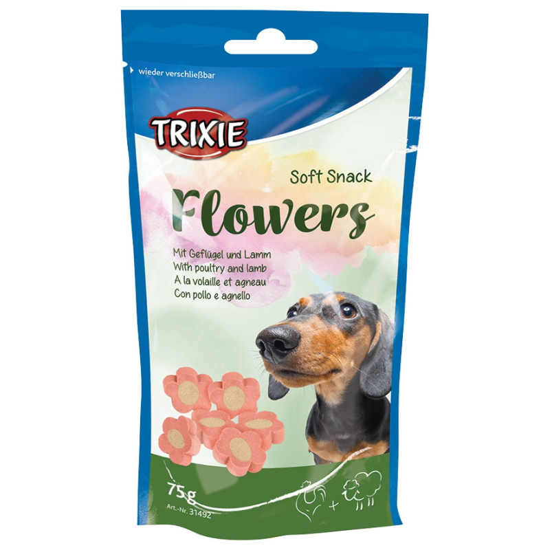 Gardums suņiem - Trixie Soft Snack Flowers, 75 g.