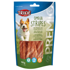 Gardums suņiem - Trixie Premio Omega Stripes, chicken, 100 g.