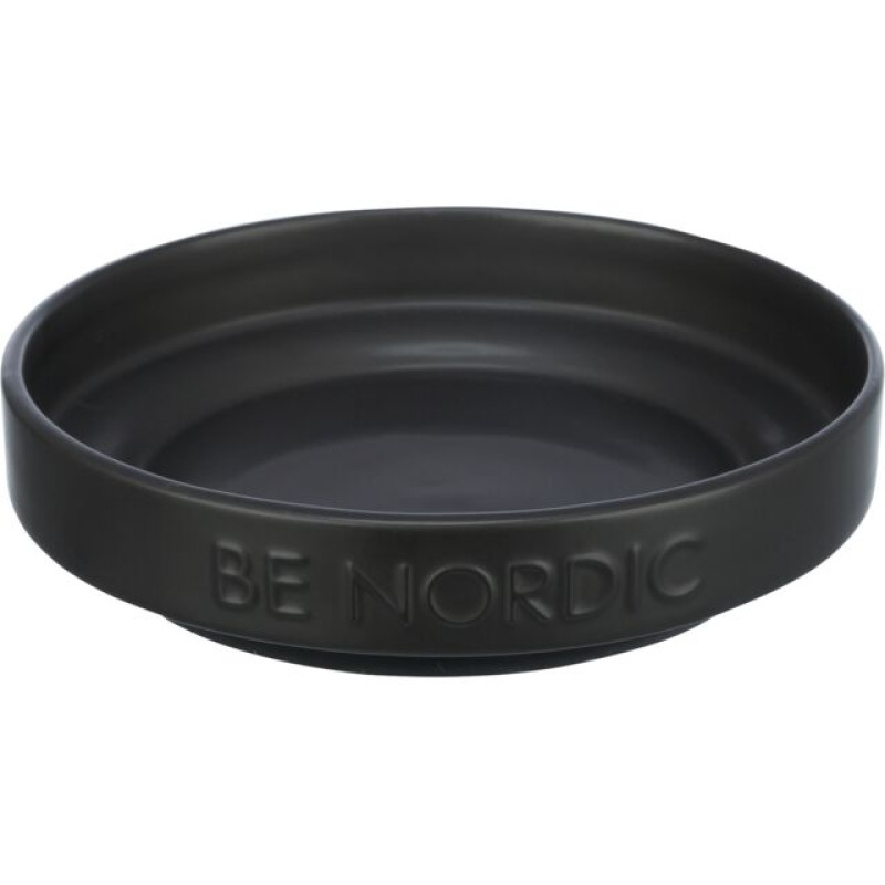 Bļoda dzīvniekiem, keramika : Trixie BE NORDIC bowl, flat, ceramic/rubber ring, 0.3 l/ø 16 cm