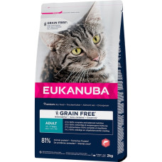 Sausā barība kaķiem - Eukanuba CAT Adult GRAIN FREE Salmon 2KG